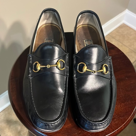 Black Gucci Horsebit Loafers - Picture 1 of 13